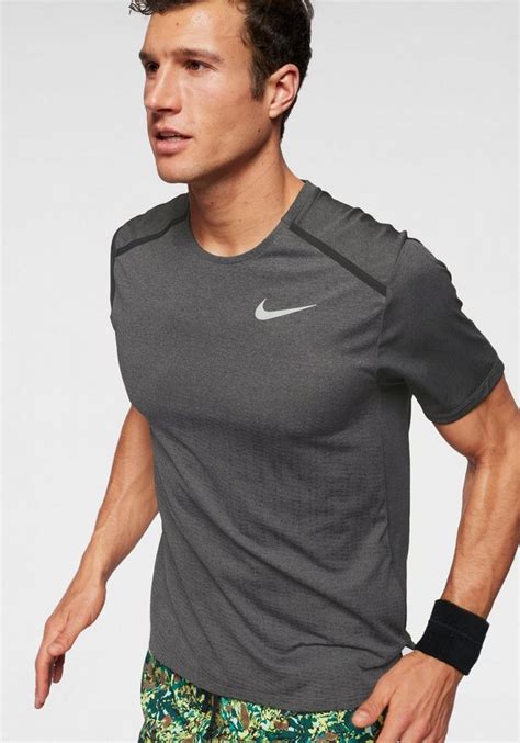 nike herren laufshirt dry miler kurzarm 429 m blau grün|nike miler dri fit kurzarm.